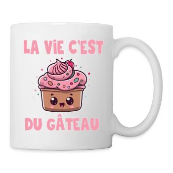 citation humour français cuisine - Mug blanc - blanc - Droite