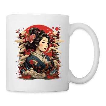 Japanese Mountain Blossom Woman - Mug - white - Right