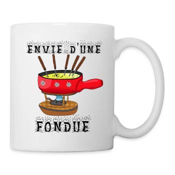 Envie d'une fondue - Mug blanc - blanc - Droite