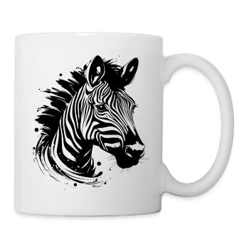 zebrakopf - Tasse - Weiß - Rechts