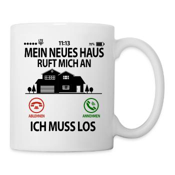 Neue Zukünftige Hausbesitzer Hausherr Lustig - Tasse - Weiß - Rechts