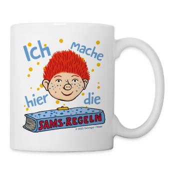 Das Sams Ich Mache Hier Die Sams-Regeln - Tasse - Weiß - Rechts