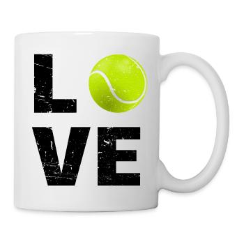 Tennis amour - Mug blanc - blanc - Droite