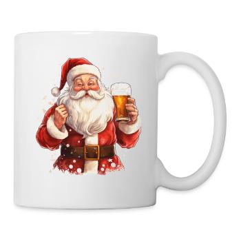 Père Noël Bière Noël Cheers Humour Drôle - Mug blanc - blanc - Droite