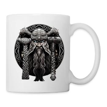 Wikinger Design Vegvisir Odin Valhalla - Tasse - Weiß - Rechts