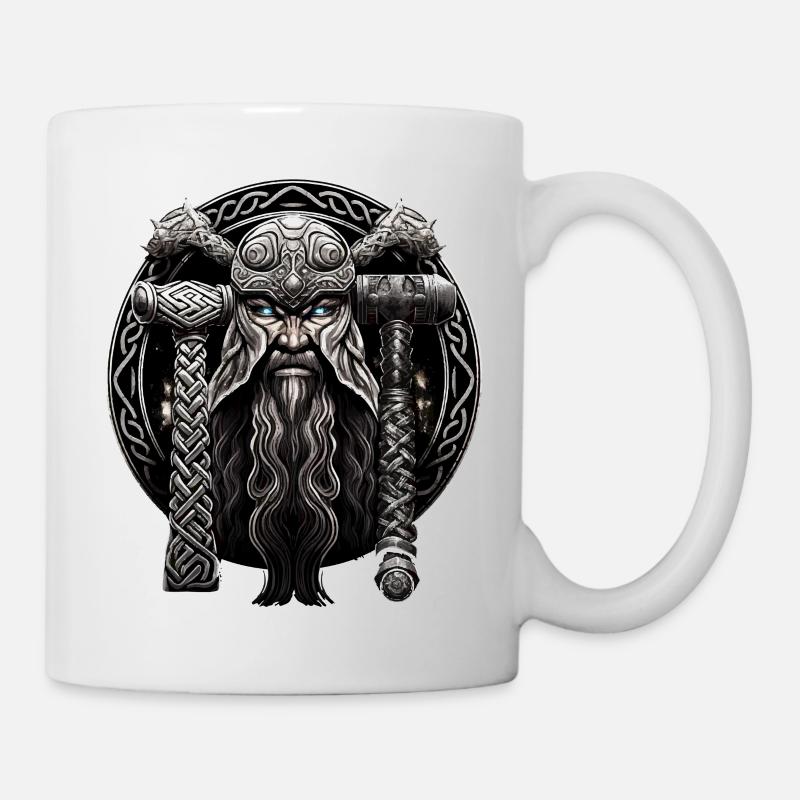 Wikinger Design Vegvisir Odin Valhalla - Tasse - Weiß