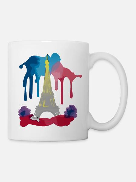Bunter Eiffelturm - Tasse - Weiß