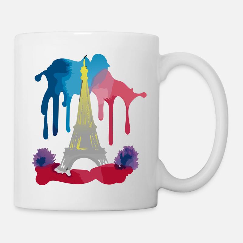 Bunter Eiffelturm - Tasse - Weiß