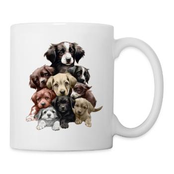 Lustige Hunde - Tasse - Weiß - Rechts