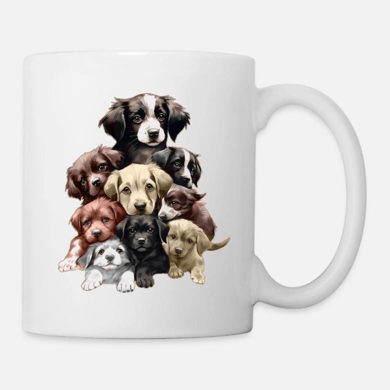 Lustige Hunde - Tasse - Weiß