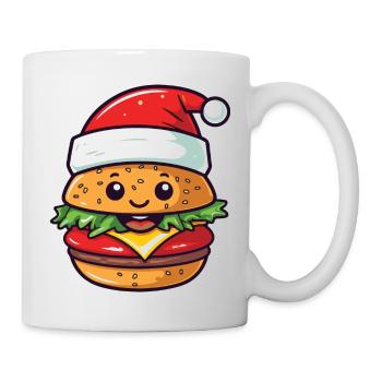Burger Noël Bande Dessinée - Mug blanc - blanc - Droite