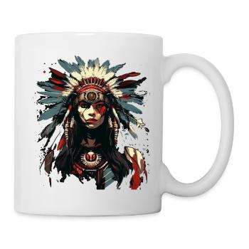 Native American Native American Native American Woman - Mug - white - Right