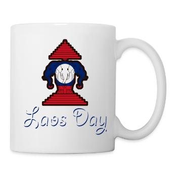 Laos Laote Laoten Flagge Elefant Lao I Geschenk - Tasse - Weiß - Rechts