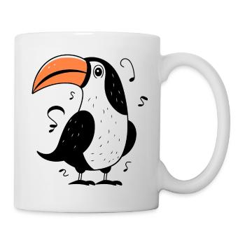 Bande dessinée Toucan - Mug blanc - blanc - Droite