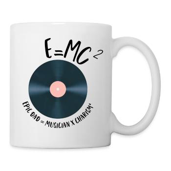 E=MC² Epischer Vater = Musiker x Charisma - Tasse - Weiß - Rechts