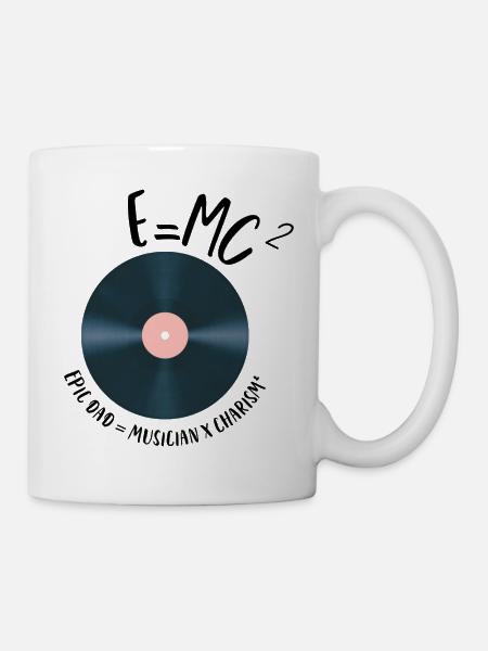 E=MC² Epic dad = Musician x Charism - Mug - white