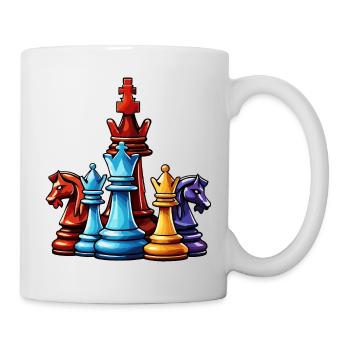Chess / Pieces / Strategy / Brain Teaser / Nerd - Mug - white - Right