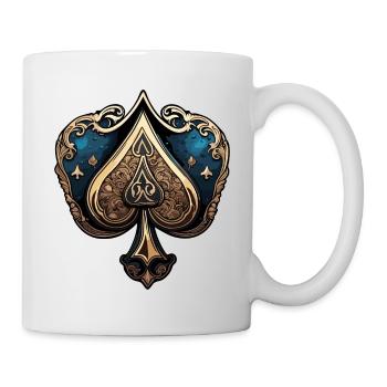 Spades / Playing Card / Poker / Symbol / Black / Skat - Mug - white - Right