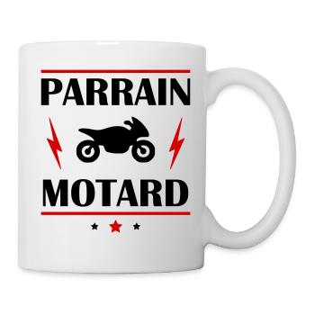 Parrain motard, cadeau motard, moto - Mug blanc - blanc - Droite