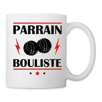 Parrain bouliste, cadeau bouliste, pétanque - Mug blanc - blanc - Droite