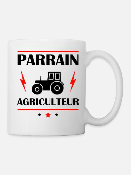 Parrain agriculteur, cadeau agriculture - Mug blanc - blanc