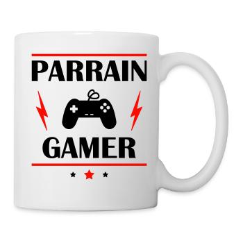 Parrain gamer, gaming, jeux vidéos, gameur - Mug blanc - blanc - Droite