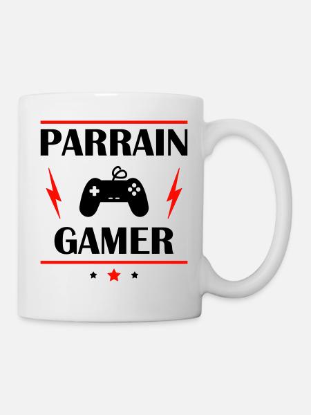 Parrain gamer, gaming, jeux vidéos, gameur - Mug blanc - blanc