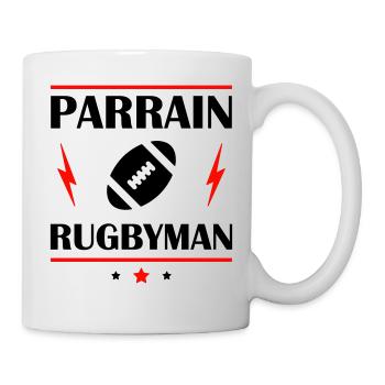 Parrain rugbyman, rugby, famille, cadeau de Noël - Mug blanc - blanc - Droite