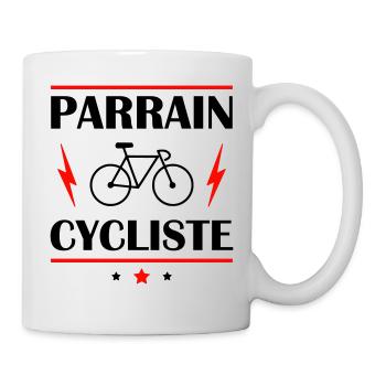 Parrain cycliste, cadeau cyclisme, vélo, Noël - Mug blanc - blanc - Droite