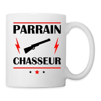 Parrain chasseur, cadeau chasse, cadeau noël - Mug blanc - blanc - Droite