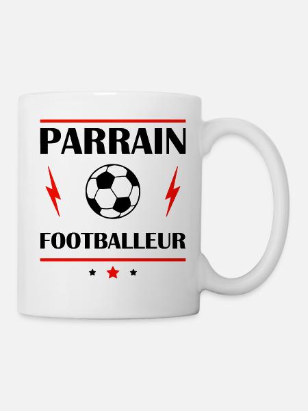 Parrain footballeur, cadeau football, foot - Mug blanc - blanc