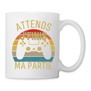 Humour Geek Homme Femme & Ado Cadeau Gamer Vintage - Mug blanc - blanc - Droite