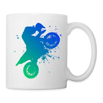 Dirt Biker Dirt Bike Supermoto Motocross - Tasse - Weiß - Rechts
