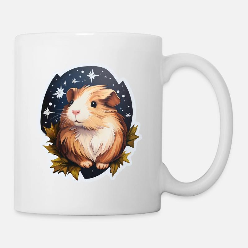 Weihnachtsmeerschweinchen - Tasse - Weiß