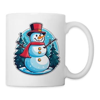 Dessin de Noël bonhomme de neige - Mug blanc - blanc - Droite