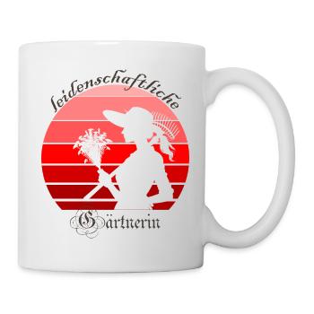 leidenschaftliche Gärtnerin, plant lady - Tasse - Weiß - Rechts