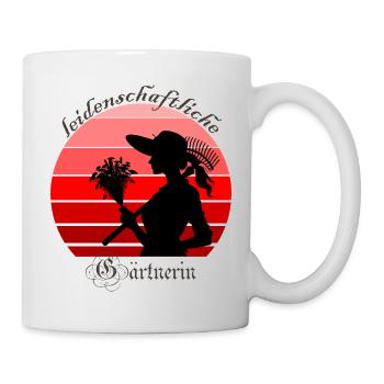 leidenschaftliche Gärtnerin, Plant lady - Tasse - Weiß - Rechts