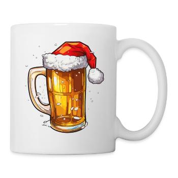 Weihnachten Bier Weihnachtsbier Prost Lustig Humor - Tasse - Weiß - Rechts