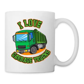 Garbage Truck Love Garbage Collection Child Boy I Gift - Mug - white - Right