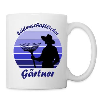 leidenschaftlicher Gärtner, plant dad - Tasse - Weiß - Rechts