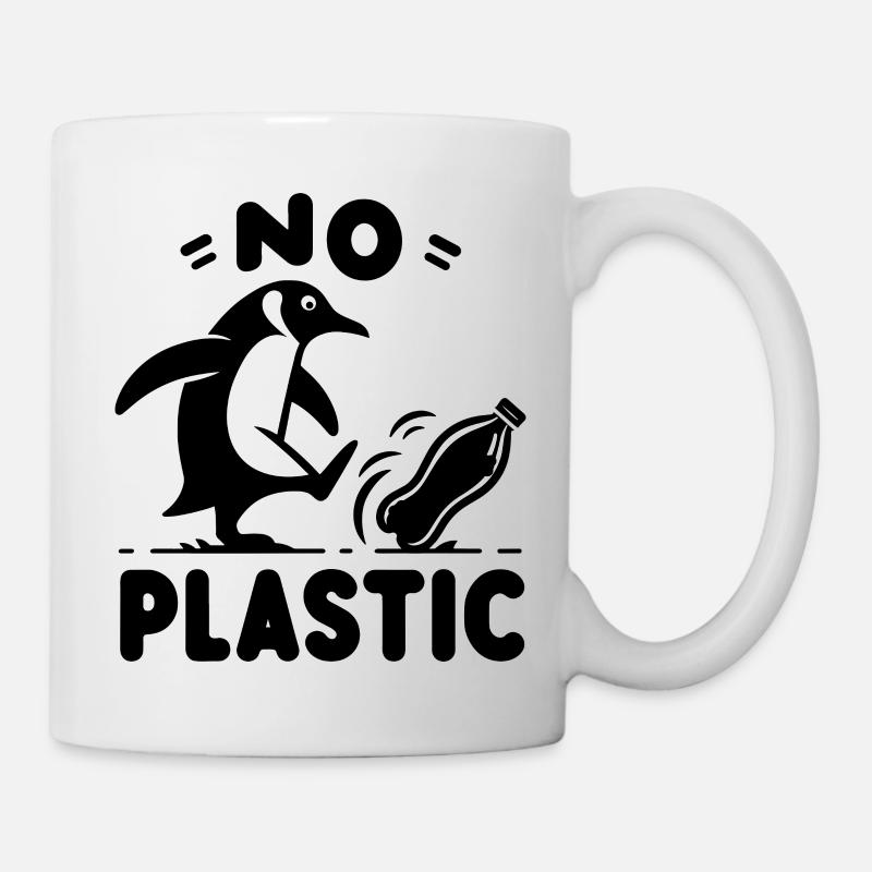 No Plastic - Tasse - Weiß