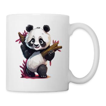 Panda / Animal / Zoo / Bamboo / Wild / Childlike - Mug - white - Right