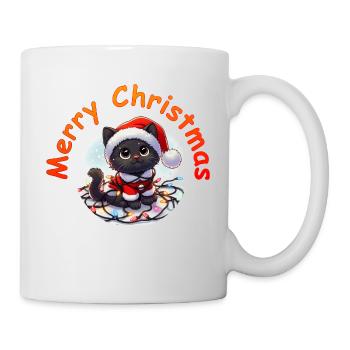 Christmas Cat Fairy Lights - Tasse - Weiß - Rechts