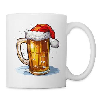 Weihnachten Bier Weihnachtsbier Prost Lustig Humor - Tasse - Weiß - Rechts
