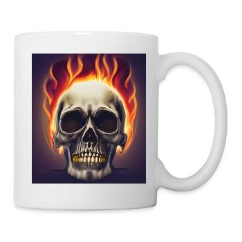 Skull fire - Mug - white - Right