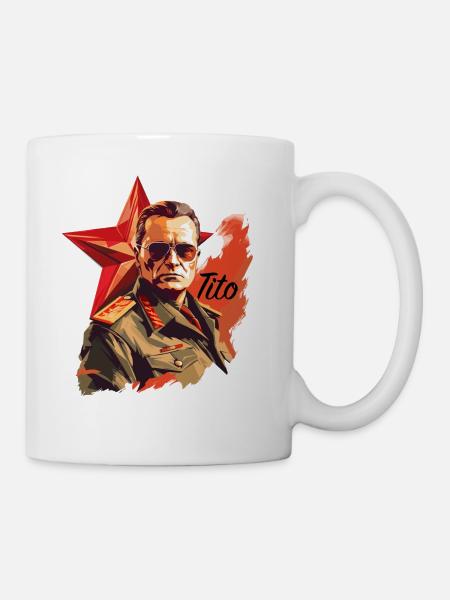 Marsal J.B.Tito Shirt, must have für Nostalgiker! - Tasse - Weiß