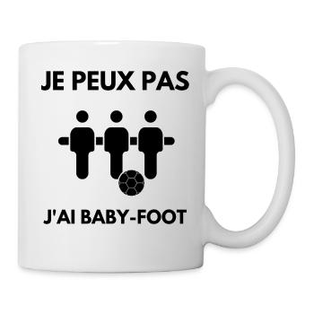 I can't I have foosball table - Mug - white - Right