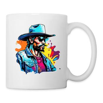 Cowboy / Wilde Westen / Wüste / Lasso / Rodeo - Tasse - Weiß - Rechts