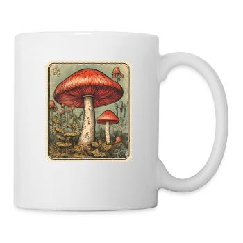 Vintage Postage Stamp with Mushrooms - Mug - white - Right