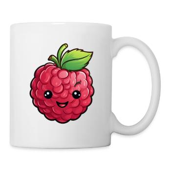 Himbeere - Tasse - Weiß - Rechts